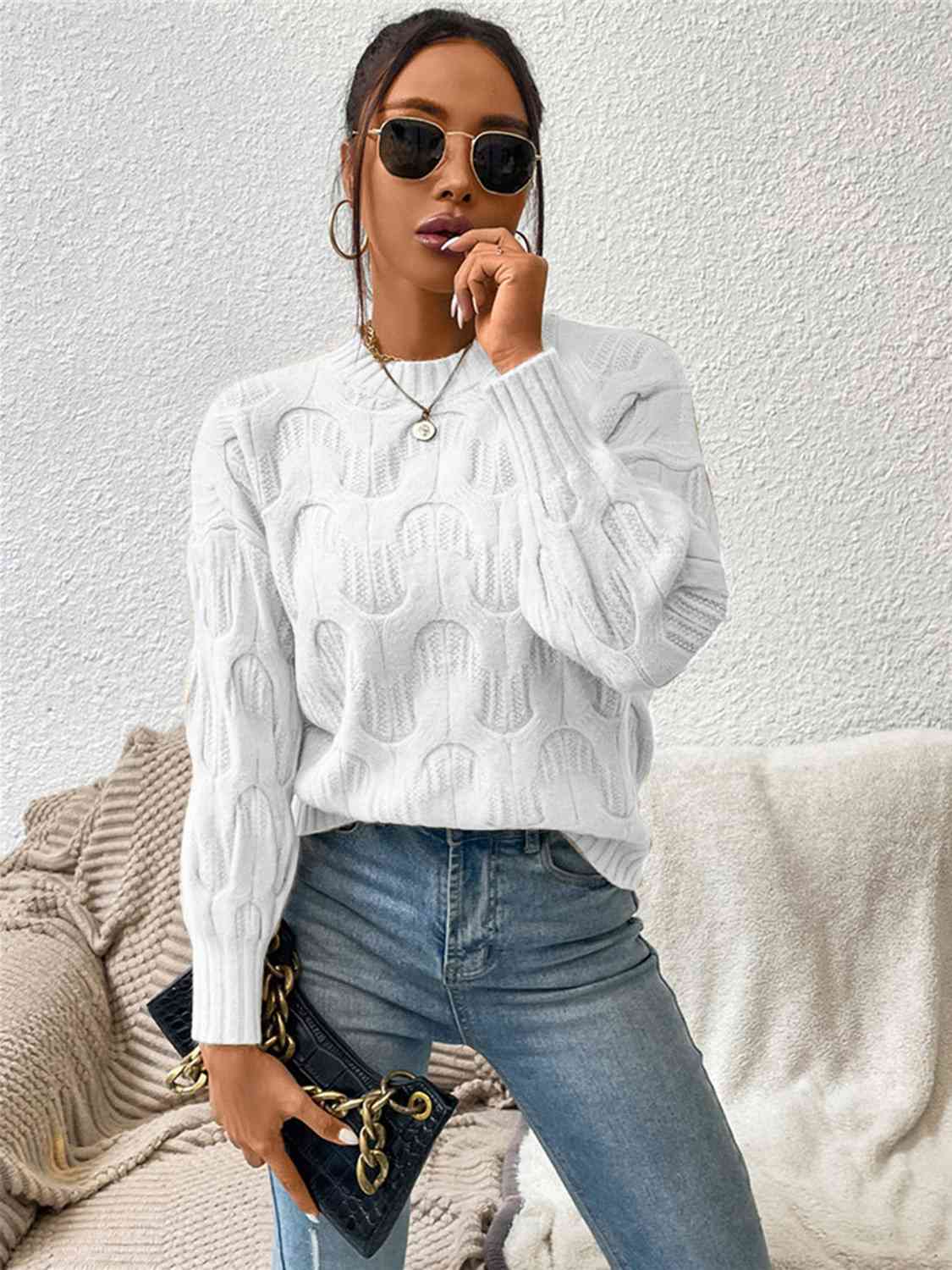 Round Neck Long Sleeve Sweater